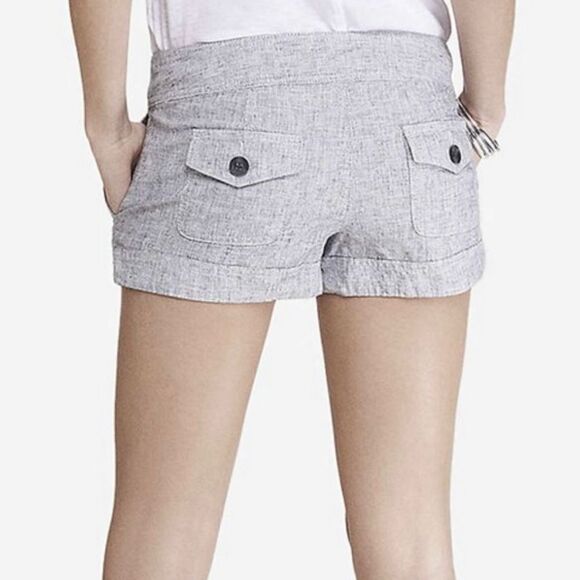 Express Gray Linen Sailor Shorts - Size 8 - Picture 5 of 16